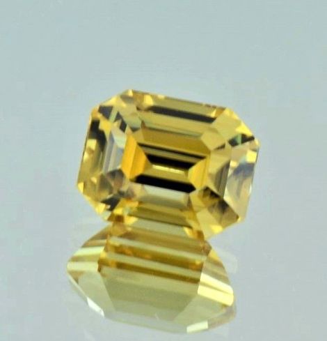 Zircon octagon yellow untreated 7.99 ct.