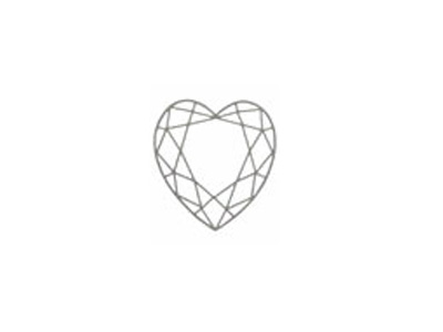 sketch of heart-faceted cut