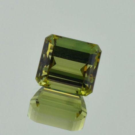 Tourmaline octagon yellow green 6.63 ct