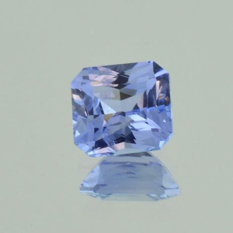 Saphir octagon-princess blau ungebrannt 4,11 ct