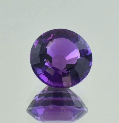 Amethyst round violet 9.43 ct