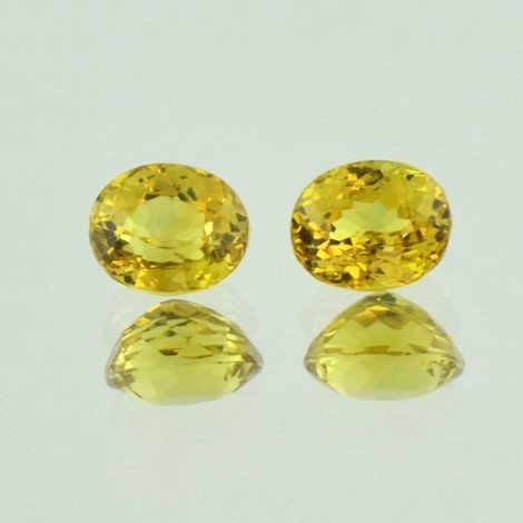 Mali-Granat Duo oval grünlich gelb 4,10 ct