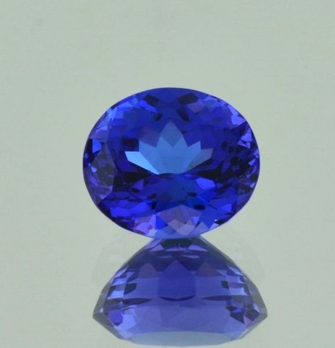 Tanzanite oval intense blue 3.61 ct