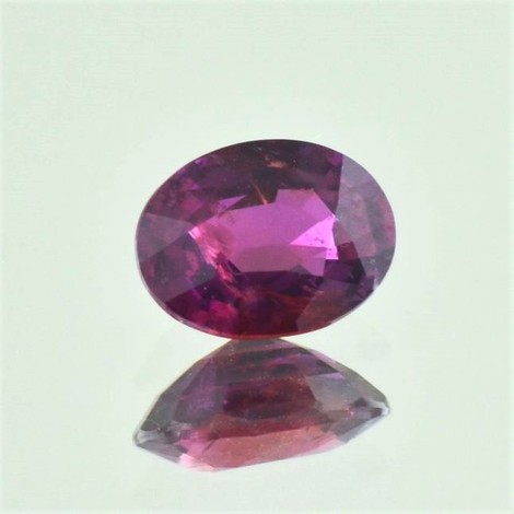 Ruby oval purple red unheated 2.55 ct.