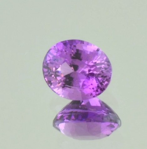 Sapphire oval pinkish purple unheated 2.04 ct.