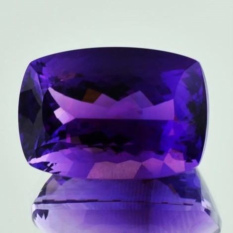Amethyst cushion intense violet untreated 73.59 ct