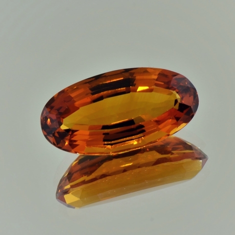 Citrin oval bräunlich-orange 14,82 ct
