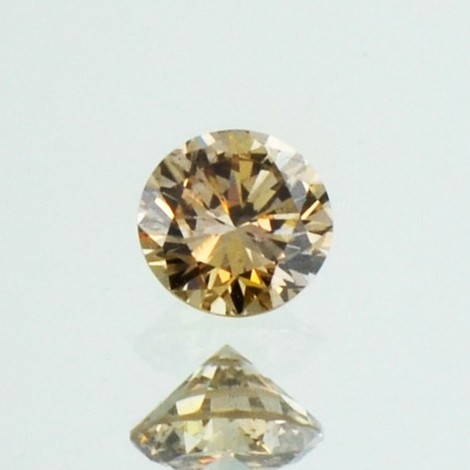 Farbdiamant Brillant gelblich hellbraun 0,26 ct