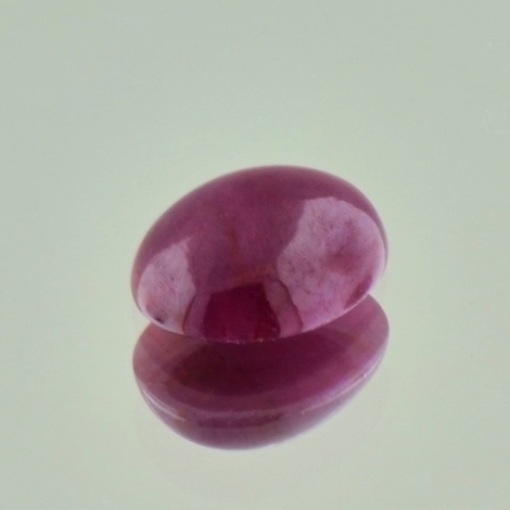 Ruby cabochon oval dark red 3.42 ct