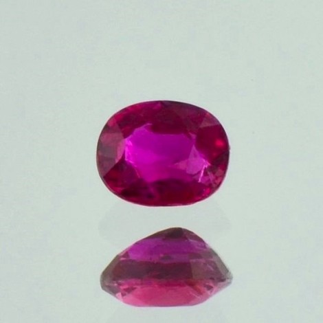 Ruby oval pinkish red untreated 0.51 ct