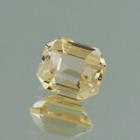 Sapphire octagon light yellow untreated 2.16 ct