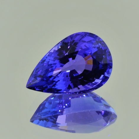 Tanzanite pear violettblau 8.53 ct