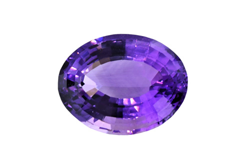 Amethyst im Ovalschliff