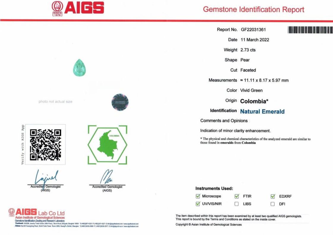 Smaragd Duo Tropfenschliffe grün 5,423 ct