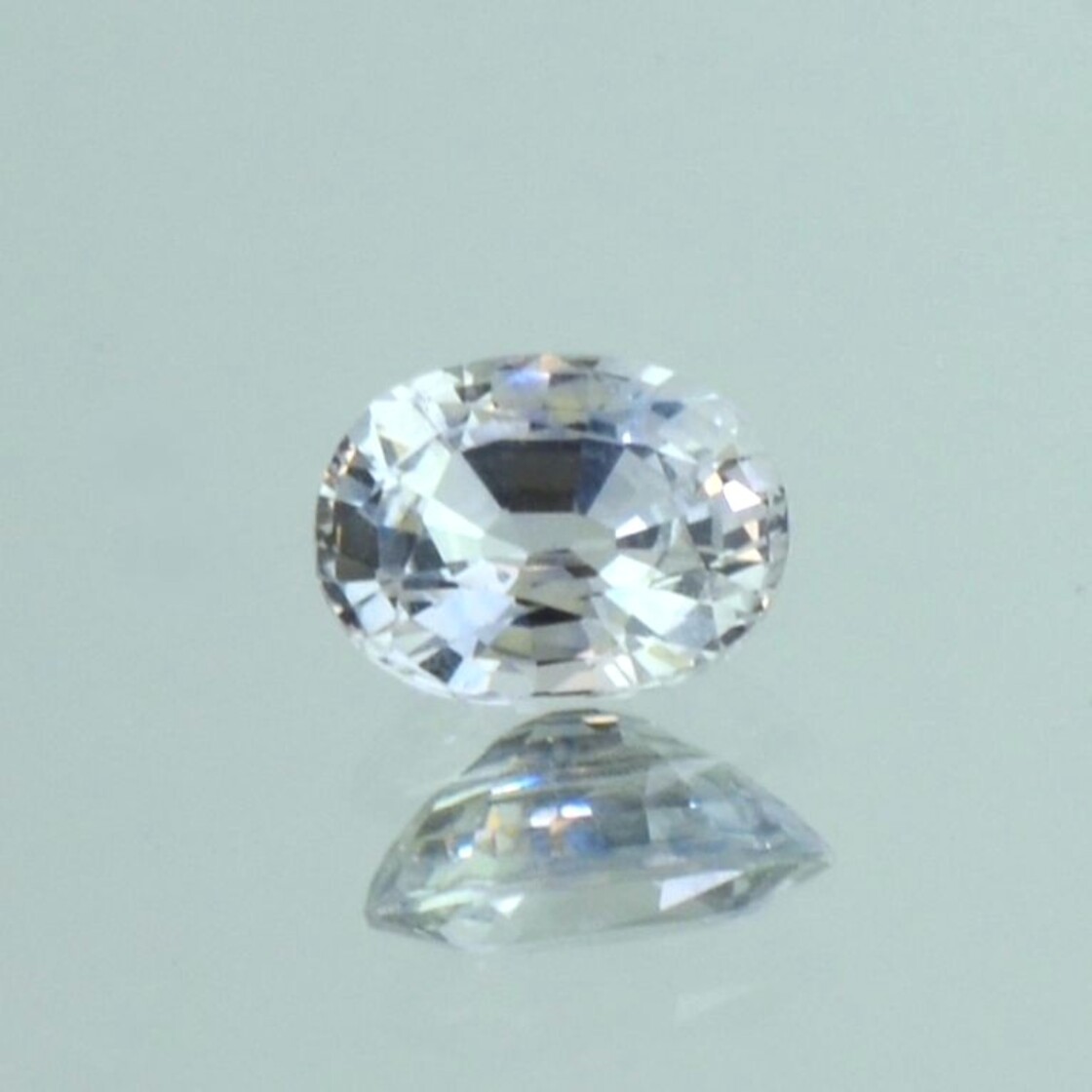 Sapphire oval colorless 1.80 ct