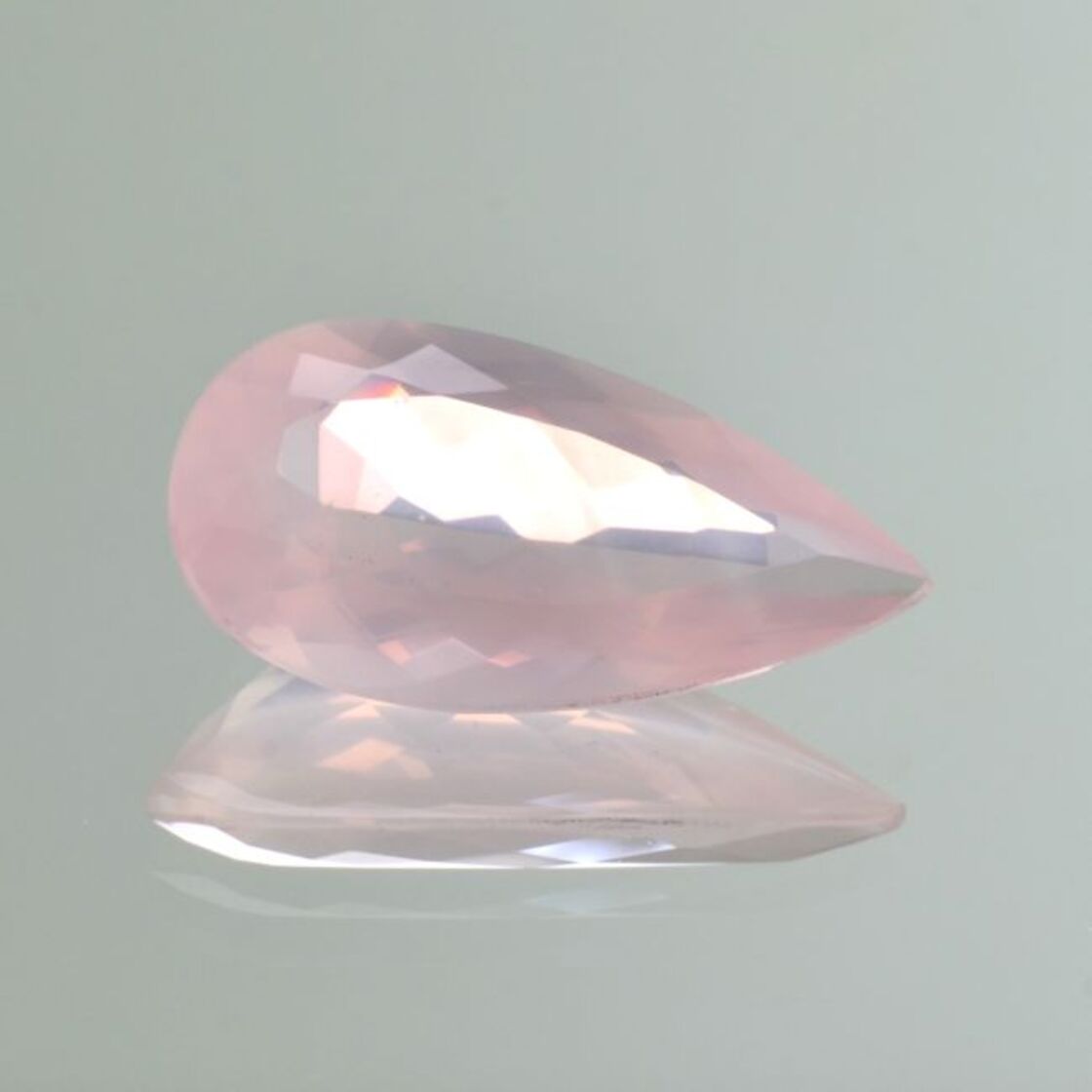 Rosenquarz Tropfen rosa 25,15 ct