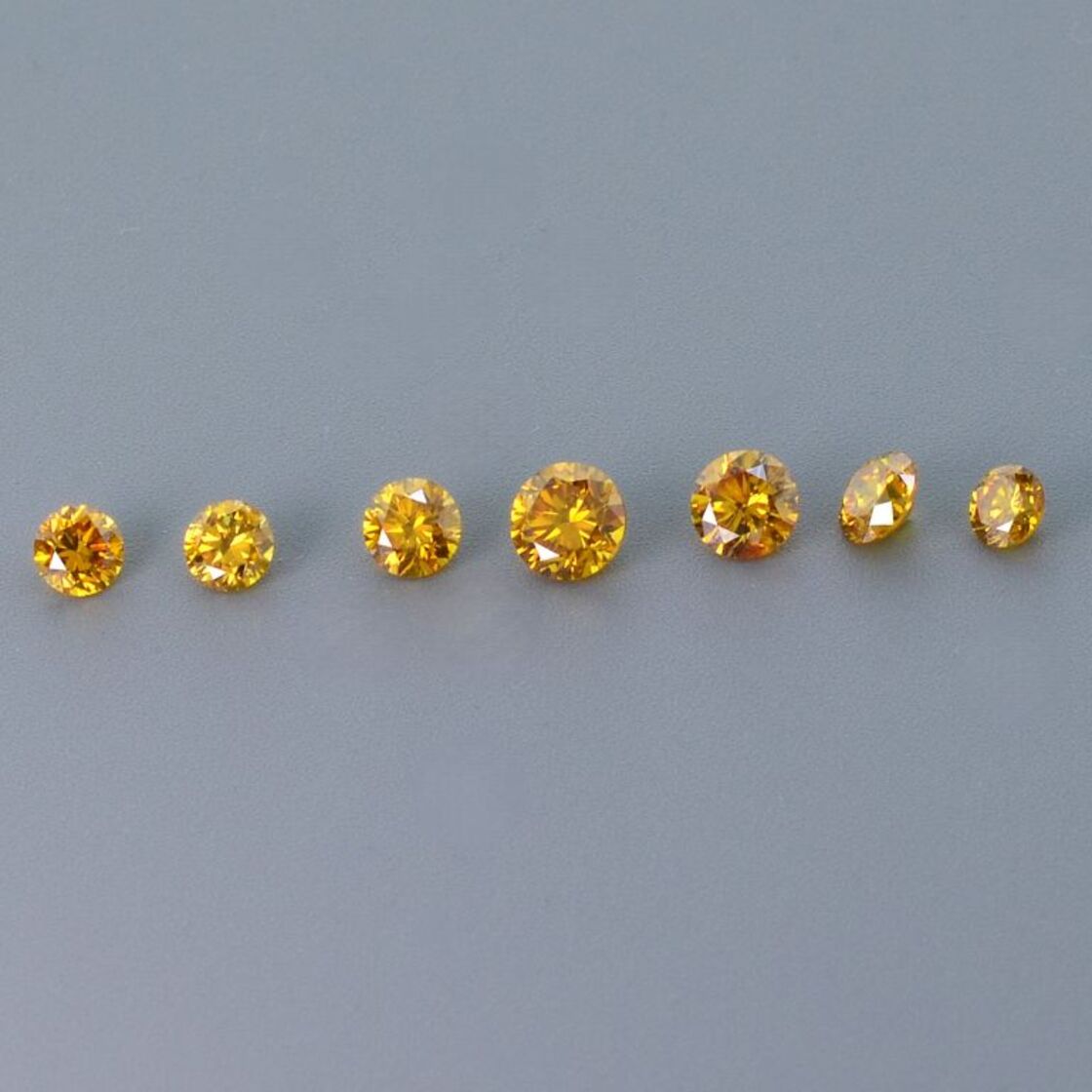 Farbdiamanten Lot Brillanten gelborange 0,97 ct.