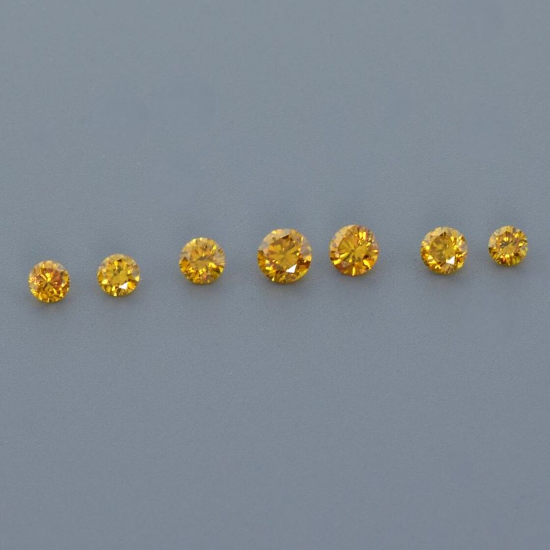Farbdiamanten Lot Brillanten gelborange 0,97 ct.