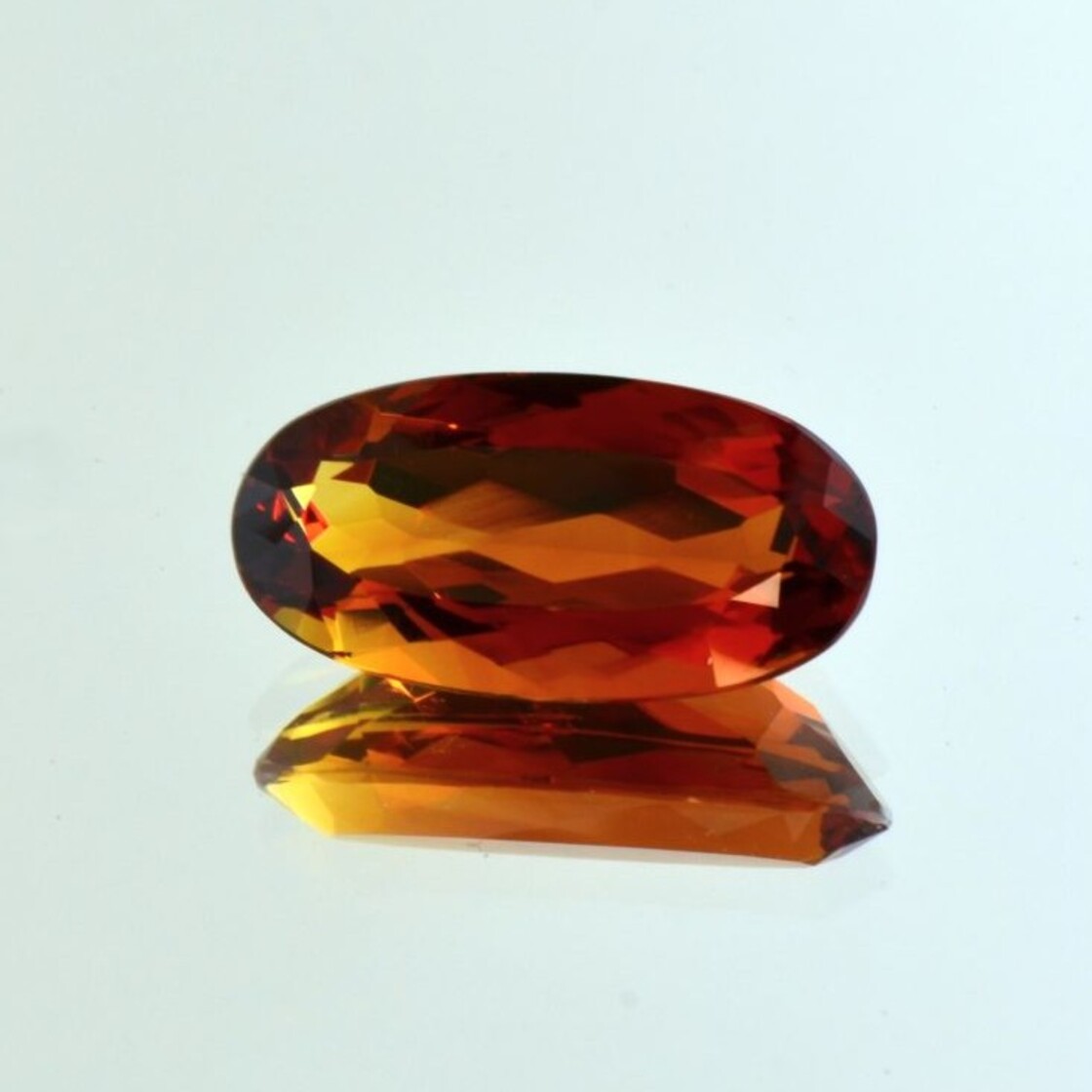 Citrine oval brownish reddish orange 14.25 ct