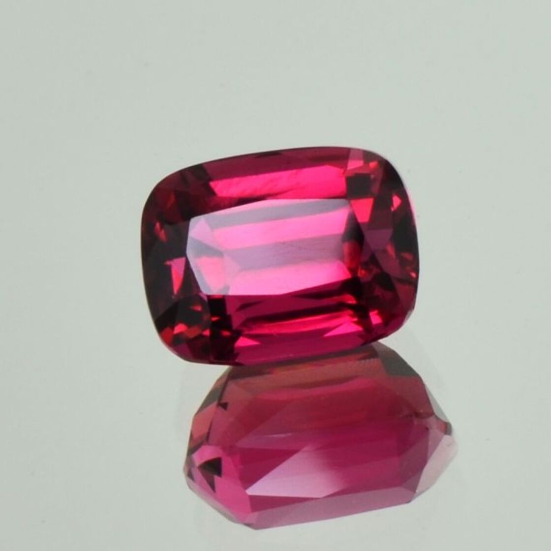 Rubellite Tourmaline cushion purplish red 5.78 ct.