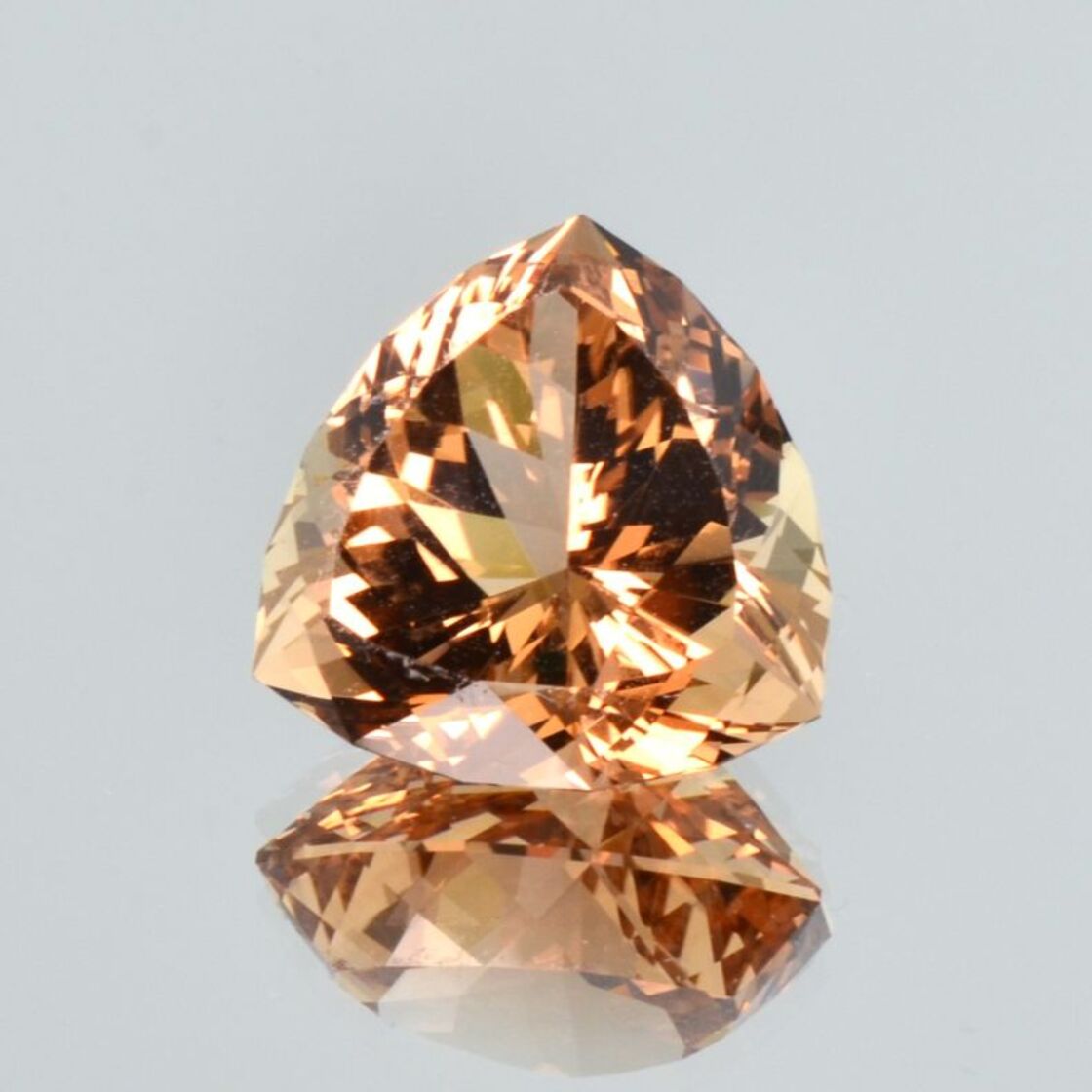 Topaz trillion orange brown untreated 17.21 ct.