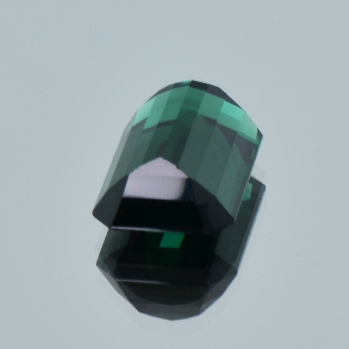 Turmalin octagon bläulich grün 9,21 ct.