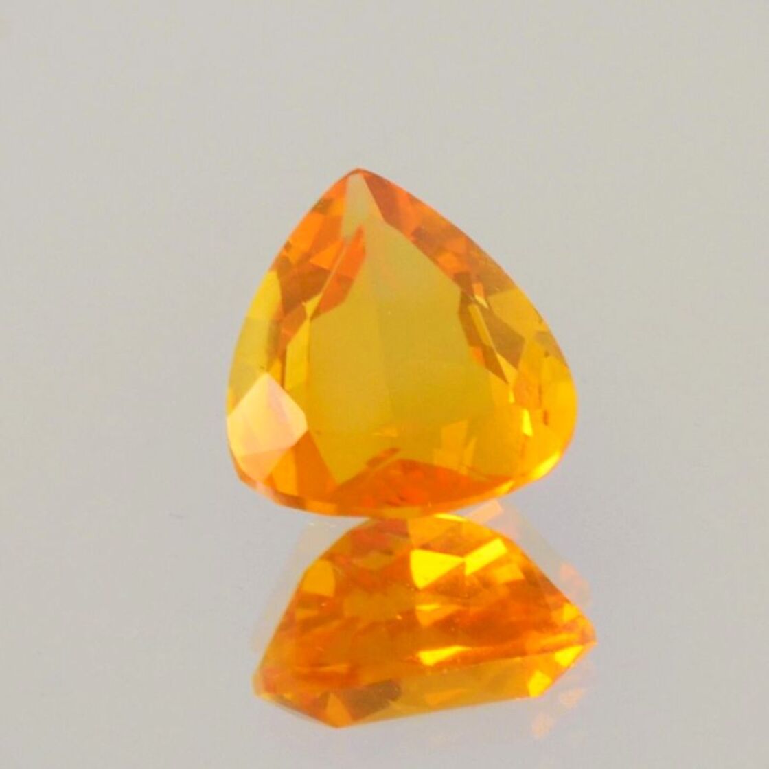 Fire Opal pear yellow orange 2.08 ct.