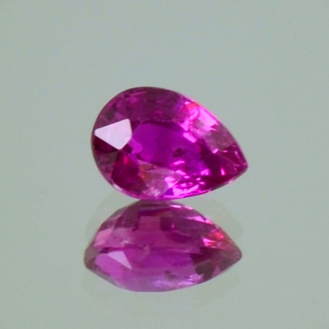 Ruby pear purple red untreated 1.28 ct.