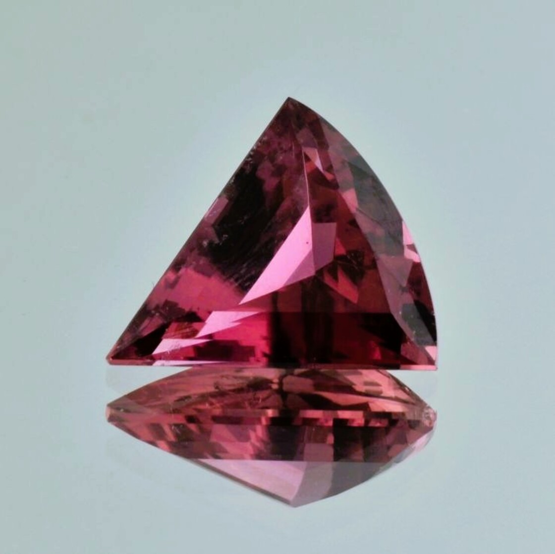 Rubellite Tourmaline Design-Trillion pinkish red 9.07 ct.