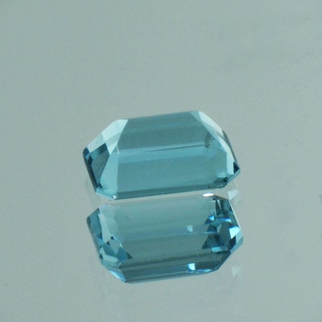 Indicolite Tourmaline octagon leicht greenish light blue 2.30 ct