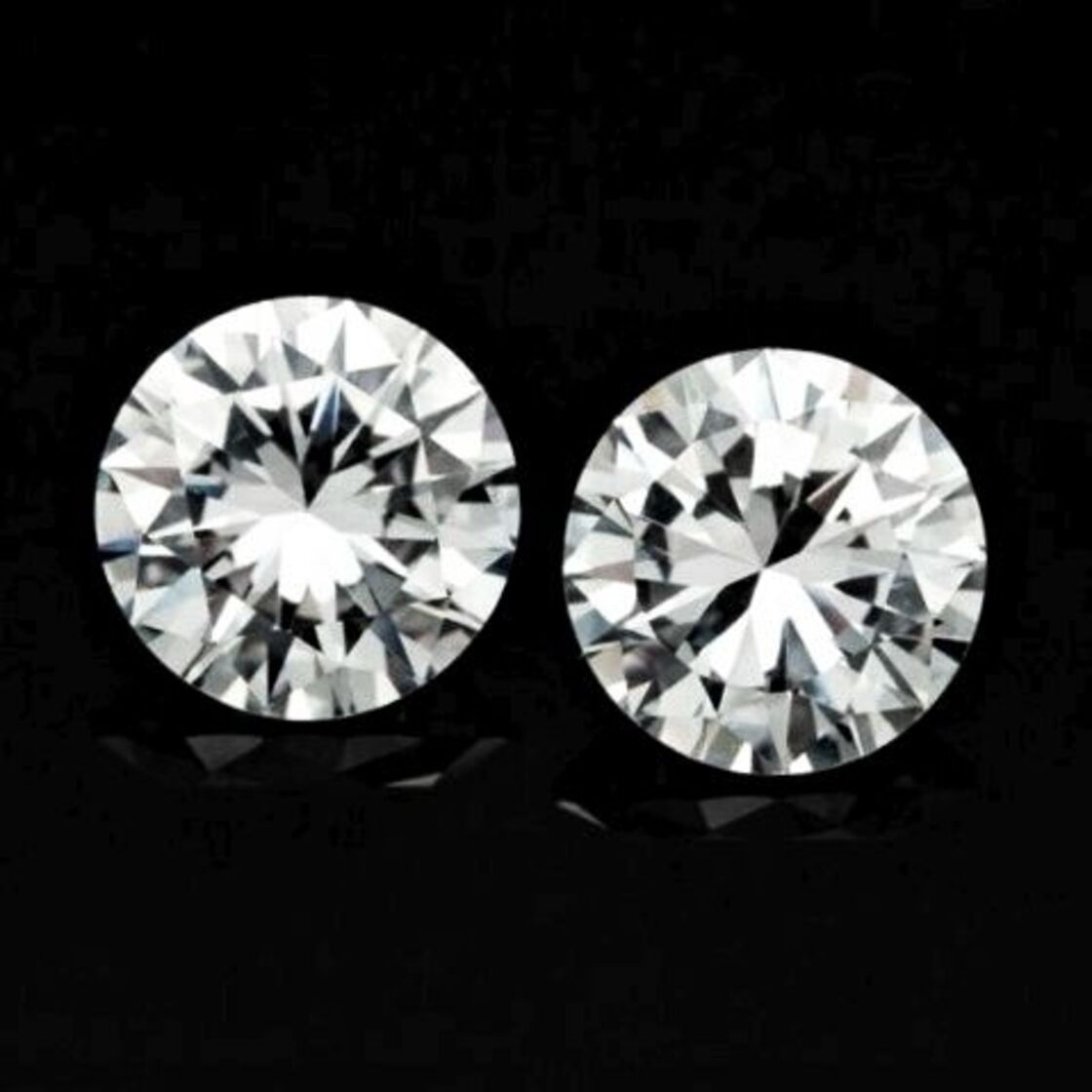 Diamanten Duo Brillanten hochfeines Weiss D lupenrein 0,60 ct.
