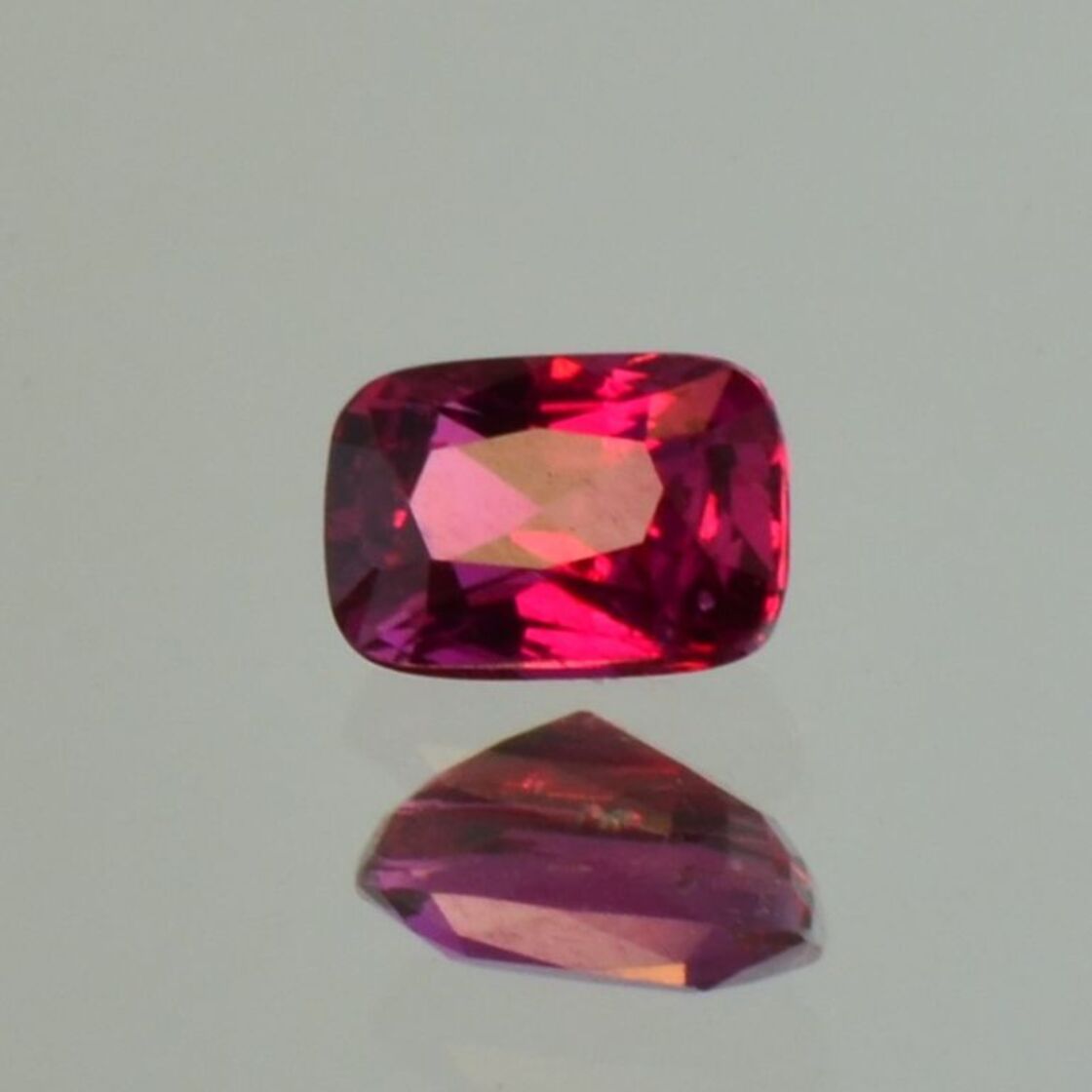 Ruby cushion purplish red unheated 1.04 ct.