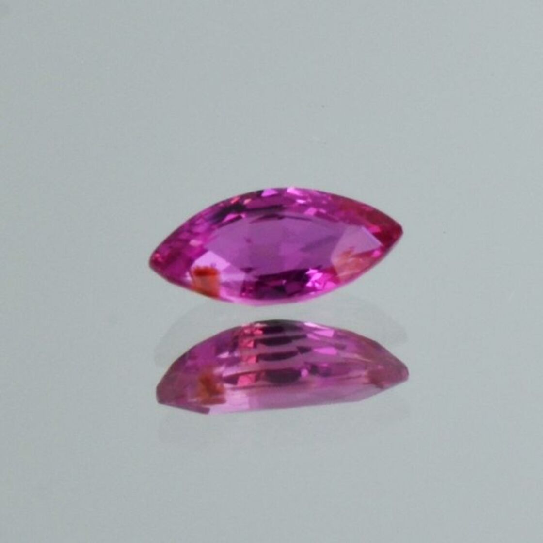 Ruby marquise reddish pink untreated 0.63 ct.