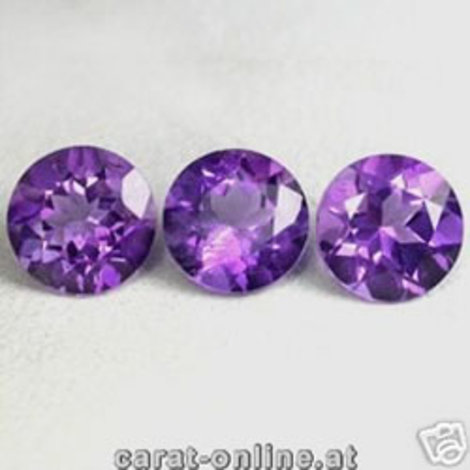 Amethyst Lot, Rund facettiert (ca. 2,5 ct.) aus Madagaskar Amethyst Lot, Rund facettiert (ca. 2,5 ct.) aus Madagaskar