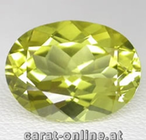 Lemon-Quarz, Oval facettiert (ca. 15 ct.) aus Brasilien (Goiás, Ouro Verde) Lemon-Quarz, Oval facettiert (ca. 15 ct.) aus Brasilien (Goiás, Ouro Verde)