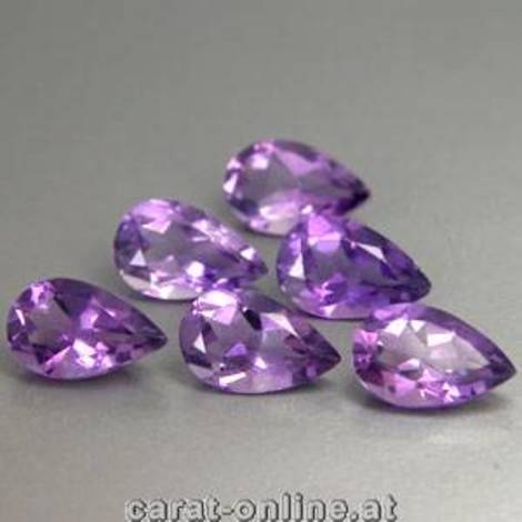 Amethyst Lot, Tropfen facettiert (3,3 - 3,6 ct.) aus Brasilien Amethyst Lot, Tropfen facettiert (3,3 - 3,6 ct.) aus Brasilien