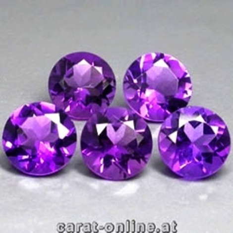 Amethyst Lot, Rund facettiert (ca. 3,8 ct.) aus Brasilien Amethyst Lot, Rund facettiert (ca. 3,8 ct.) aus Brasilien