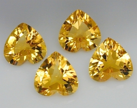 Citrin Lot, Herz facettiert (ca. 6 ct.) aus Brasilien Citrin Lot, Herz facettiert (ca. 6 ct.) aus Brasilien
