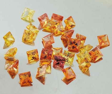 Sapphire Lot princess multicolored 8.80 ct Sapphire Lot princess multicolored 8.80 ct