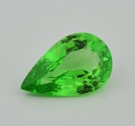 Tsavorit, Tropfen facettiert (4,17 ct.) aus Tansania (Merelani Hills) Tsavorit, Tropfen facettiert (4,17 ct.) aus Tansania (Merelani Hills)