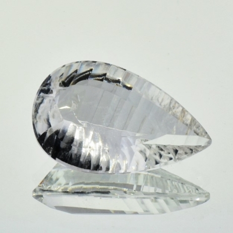 Bergkristall, Tropfen Laserschliff (16,10 ct.) aus Brasilien Bergkristall, Tropfen Laserschliff (16,10 ct.) aus Brasilien