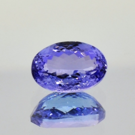 Tansanit, Oval facettiert (3,08 ct.) aus Tansania (Merelani Hills) Tansanit, Oval facettiert (3,08 ct.) aus Tansania (Merelani Hills)