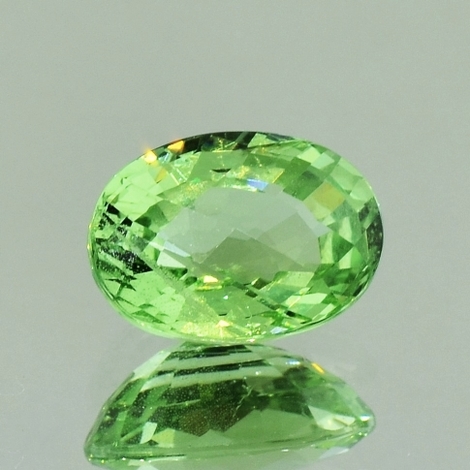 Grossular Granat, Oval facettiert (4,76 ct.) aus Tansania (Merelani Hills) Grossular Granat, Oval facettiert (4,76 ct.) aus Tansania (Merelani Hills)