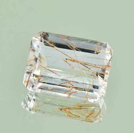 Rutilquarz, Achteck facettiert (20,42 ct.) aus Brasilien (Bahia) Rutilquarz, Achteck facettiert (20,42 ct.) aus Brasilien (Bahia)