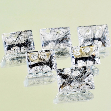 Einschlussquarz Lot, Rechteck facettiert (53,47 ct.) aus Brasilien (Minas Gerais) Einschlussquarz Lot, Rechteck facettiert (53,47 ct.) aus Brasilien (Minas Gerais)