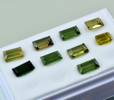 Turmalin Lot, Rechteck facettiert (13,88 ct.) aus Brasilien Turmalin Lot, Rechteck facettiert (13,88 ct.) aus Brasilien