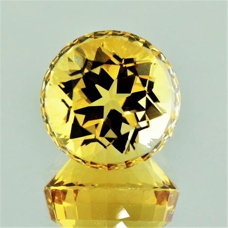 Citrin, Design-Rund facettiert (25,22 ct.) aus Brasilien Citrin, Design-Rund facettiert (25,22 ct.) aus Brasilien