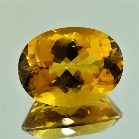 Citrin, Oval facettiert (21,59 ct.) aus Brasilien