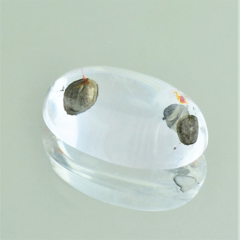 Einschlussquarz, Oval Cabochon (16,94 ct.) aus Brasilien Einschlussquarz, Oval Cabochon (16,94 ct.) aus Brasilien