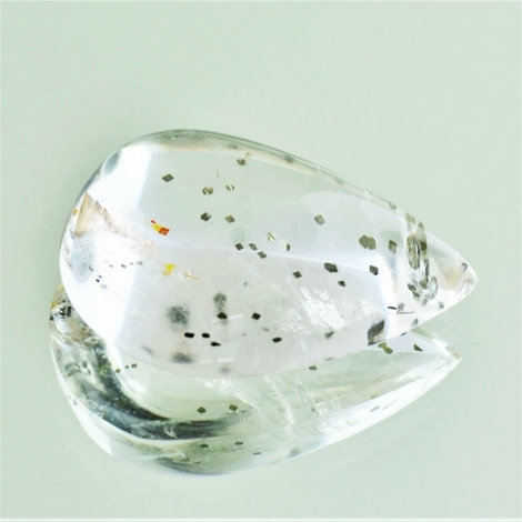 Pyrit-Quarz Cabochon Tropfen 33,25 ct Pyrit-Quarz Cabochon Tropfen 33,25 ct
